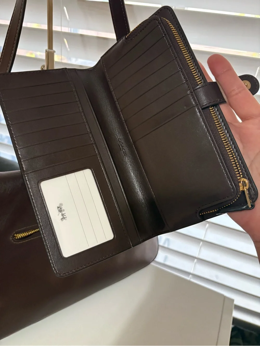 🤎✨Coach Large Etta Flap Bag In Espresso with Matching Wallet✨🤎
